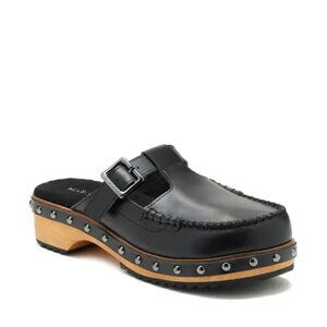 NEW KELSI DAGGER Hold Leather Clogs black for women 462mn